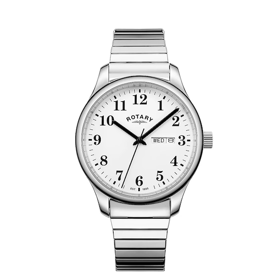 Rotary Men's Heritage Altera Stainless Steel Expander Bracelet Watch