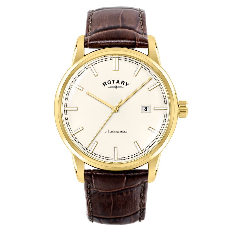 Main Image 1 of Rotary Men's Heritage Automatic Cream Dial Brown Leather Strap Watch