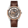 Thumbnail Image 1 of Rotary Men's Seamatic Eclipse Silver & Rose Gold Tone Stainless Steel Brown Leather Strap Watch