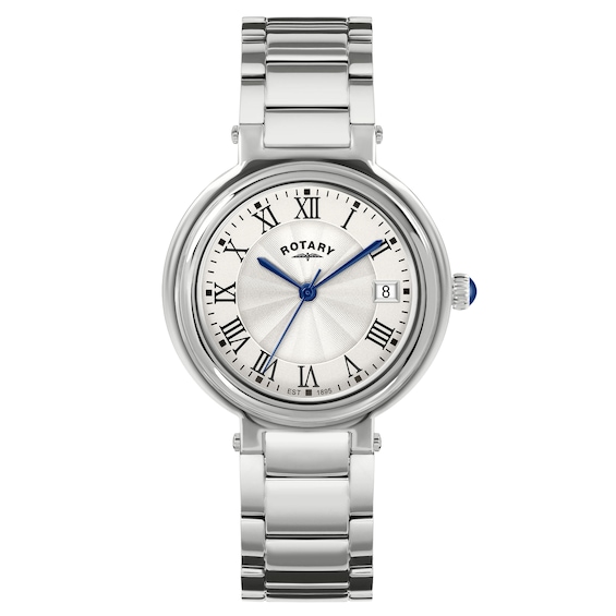 Rotary Women's Heritage Pale Silver Dial Stainless Steel Bracelet Watch