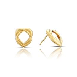 Sterling Silver & 9ct Yellow Gold Bonded Open Twist Stud Earrings