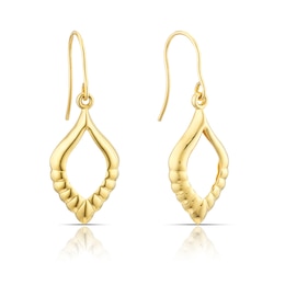 Sterling Sterling Silver & 9ct Yellow Gold Bonded Drop Earrings