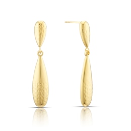 Sterling Silver & 9ct Yellow Gold Bonded Drop Earrings