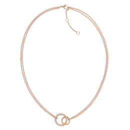 Tommy Hilfiger Rose Gold Plated Open Circle Necklace