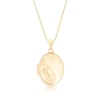 Thumbnail Image 1 of 9ct Yellow Gold Oval Half Patterned Locket
