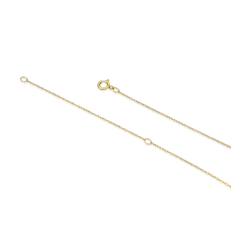 Main Image 3 of 9ct Yellow & White Gold Heart Pendant Necklace 16+2"