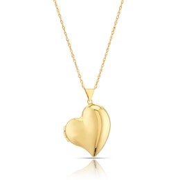 Sterling Silver & 9ct Yellow Gold Bonded Heart Sculpted Locket