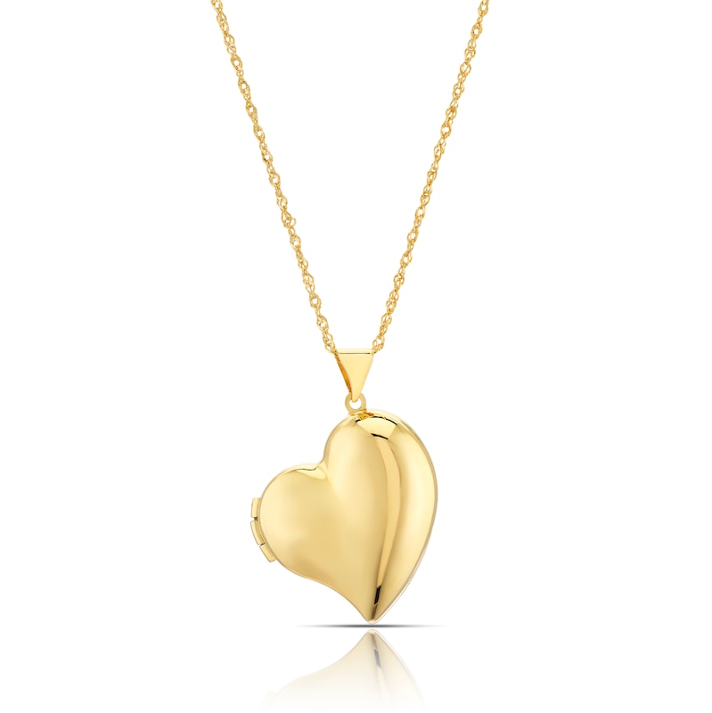 Main Image 1 of Sterling Silver & 9ct Yellow Gold Bonded Heart Sculpted Locket