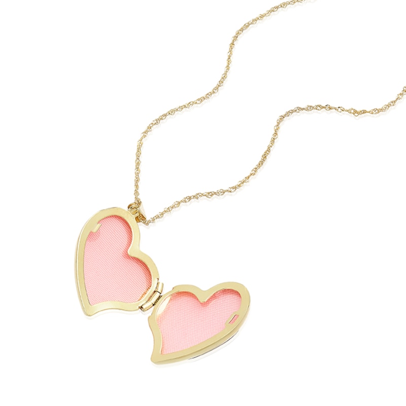 Main Image 2 of Sterling Silver & 9ct Yellow Gold Bonded Heart Sculpted Locket