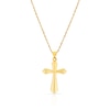 Thumbnail Image 1 of Silver & 9ct Yellow Gold Bonded Cross Pendant