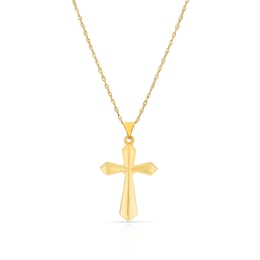 Silver & 9ct Yellow Gold Bonded Cross Pendant