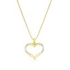 Thumbnail Image 1 of Silver & 9ct Yellow Gold Bonded Two Tone Heart Pendant