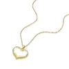 Thumbnail Image 2 of Silver & 9ct Yellow Gold Bonded Two Tone Heart Pendant