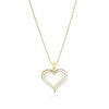Thumbnail Image 1 of Silver & 9ct Yellow Gold Bonded Two Tone Heart Pendant