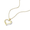 Thumbnail Image 2 of Silver & 9ct Yellow Gold Bonded Two Tone Heart Pendant