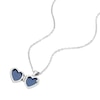 Thumbnail Image 2 of Children's Sterling Silver Pink Enamel Heart Locket 14"+2"