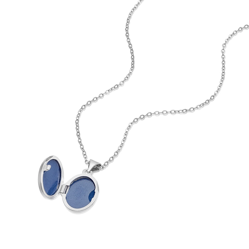 Main Image 2 of Children's Sterling Silver Oval Unicorn Locket 14"+2"