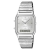 Thumbnail Image 1 of Casio x Liberty Collaberation AQ-230ELT-7AER White Rectangular Dial Patterned Stainless Steel Bracelet Watch