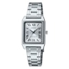 Thumbnail Image 1 of Casio Classic Analogue Women's LTP-B150D-7BEF White Rectangular Dial Silver-Tone Bracelet Watch