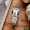 Thumbnail Image 4 of Casio Classic Analogue Women's LTP-B150D-7BEF White Rectangular Dial Silver-Tone Bracelet Watch