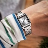 Thumbnail Image 5 of Casio Classic Analogue Women's LTP-B150D-7BEF White Rectangular Dial Silver-Tone Bracelet Watch