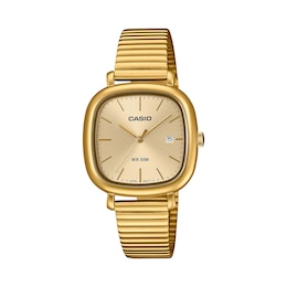 Casio LTP-B166G-9AVEF Classic Analogue Gold-Tone Square Dial Golden Bracelet Watch
