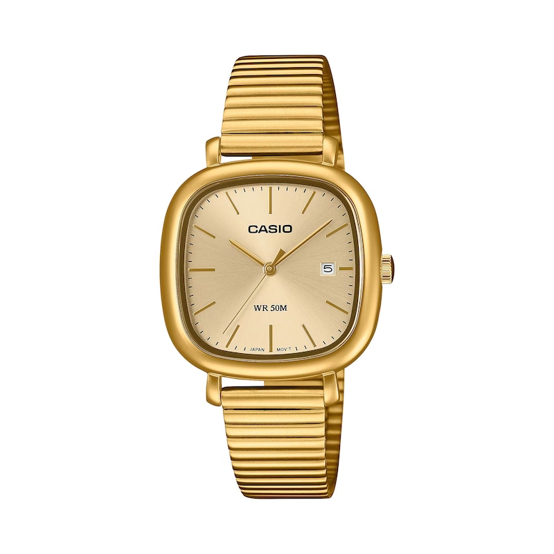 Main Image 1 of Casio LTP-B166G-9AVEF Classic Analogue Gold-Tone Square Dial Golden Bracelet Watch