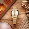 Thumbnail Image 2 of Casio LTP-B166G-9AVEF Classic Analogue Gold-Tone Square Dial Golden Bracelet Watch