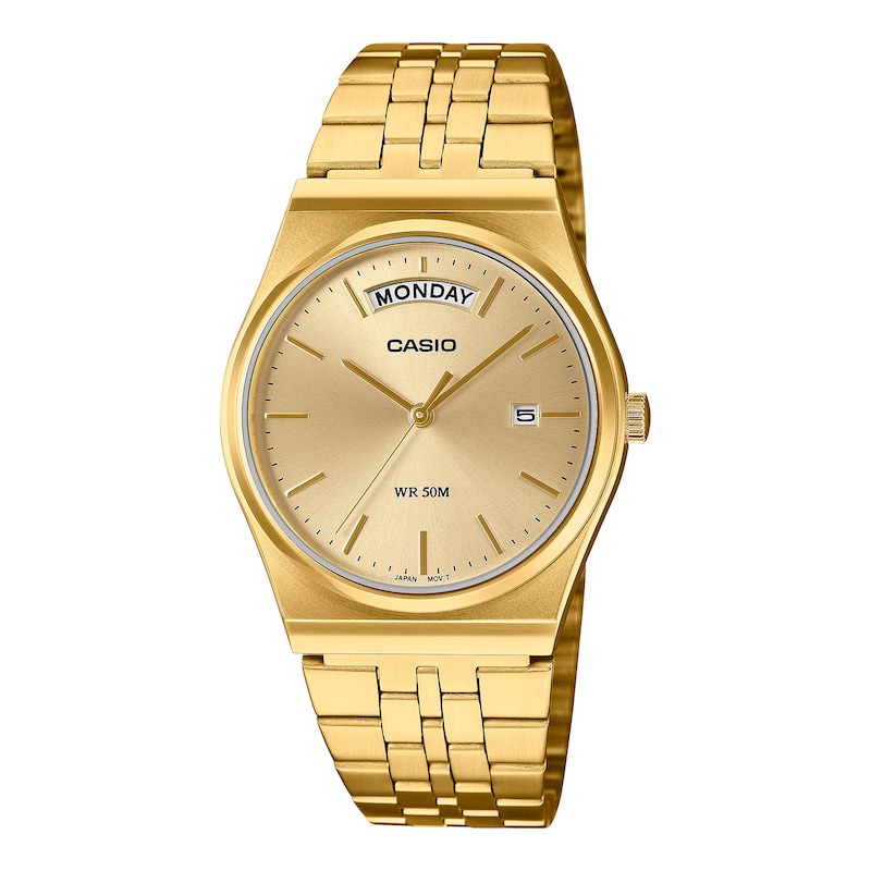 Main Image 1 of Casio MTP-B146G-9AVEF Classic Analogue Gold-tone Dial Golden Bracelet Watch