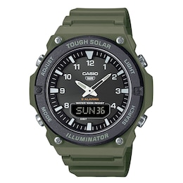 Casio AQ-S820W-3BVEF Solar Series Green Dial Green Resin Strap Watch