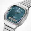 Thumbnail Image 4 of Casio AQ-240E-3AVEF Vintage Blue Square Dial Silver-Tone Bracelet Watch