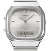 Thumbnail Image 3 of Casio AQ-240E-7AVEF Vintage White Square Dial Silver-Tone Bracelet Watch