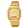 Thumbnail Image 1 of Casio AQ-240E-9AVEF Vintage Gold-Tone Square Dial Golden Bracelet Watch