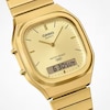 Thumbnail Image 4 of Casio AQ-240E-9AVEF Vintage Gold-Tone Square Dial Golden Bracelet Watch