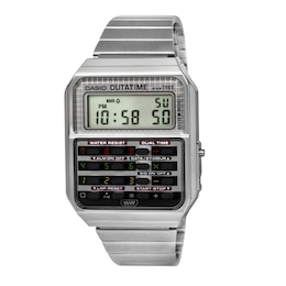 Casio CA-500WEBF-1AER Back To The Future Collaboration Grey Dial Silver-Tone Bracelet Watch