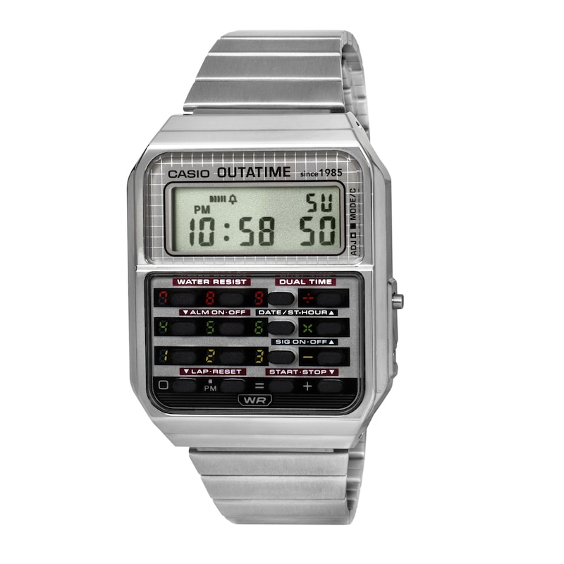 Main Image 1 of Casio CA-500WEBF-1AER Back To The Future Collaboration Grey Dial Silver-Tone Bracelet Watch