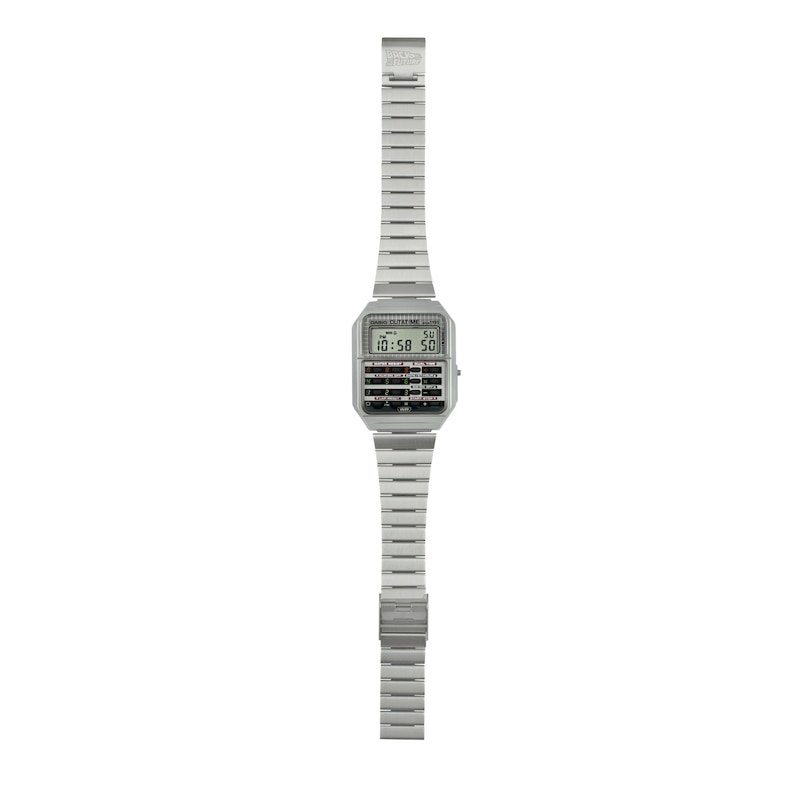 Main Image 2 of Casio CA-500WEBF-1AER Back To The Future Collaboration Grey Dial Silver-Tone Bracelet Watch