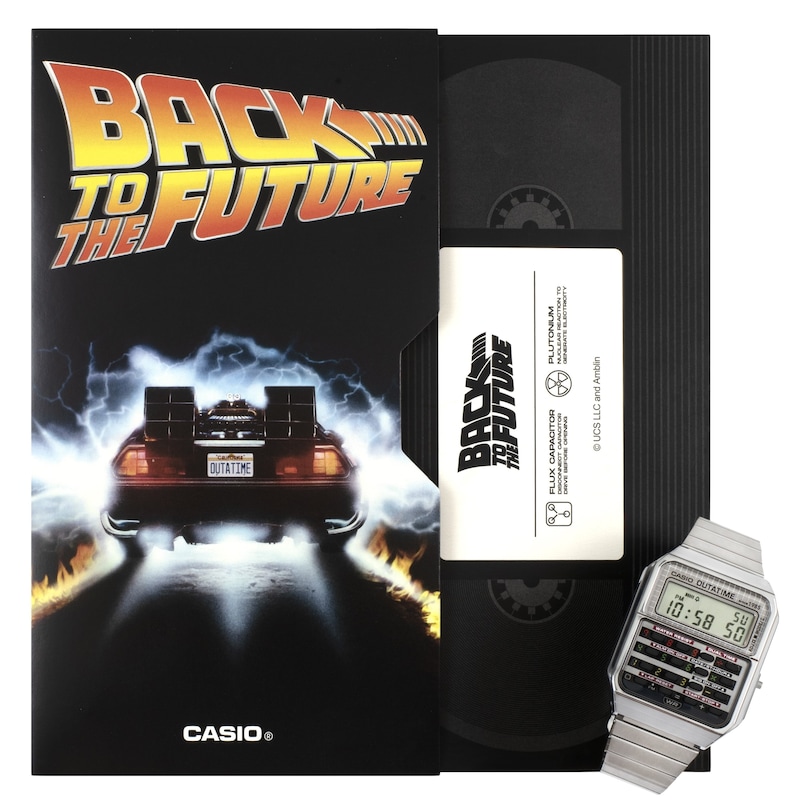Main Image 6 of Casio CA-500WEBF-1AER Back To The Future Collaboration Grey Dial Silver-Tone Bracelet Watch