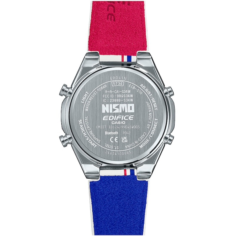 Main Image 3 of Casio Edifice ECB-S10NIS-7AEF 3rd Nismo Heritage Edition White Dial White Leather Strap Watch