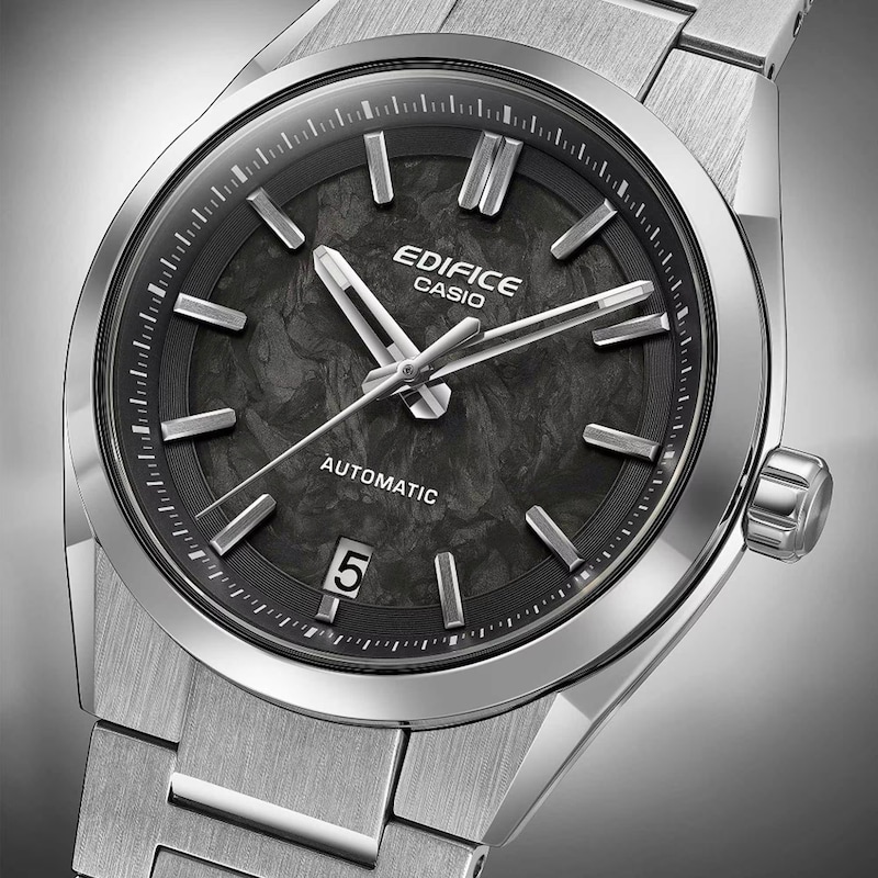 Main Image 3 of Edifice EFK-100CD-1AEF Mechanical Black Dial Silver-Tone Bracelet Watch