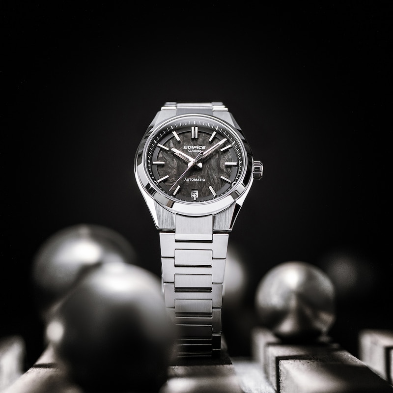 Main Image 5 of Edifice EFK-100CD-1AEF Mechanical Black Dial Silver-Tone Bracelet Watch