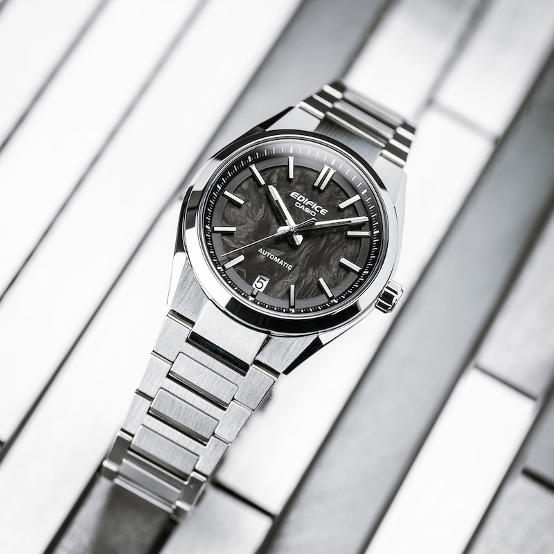 Main Image 9 of Edifice EFK-100CD-1AEF Mechanical Black Dial Silver-Tone Bracelet Watch