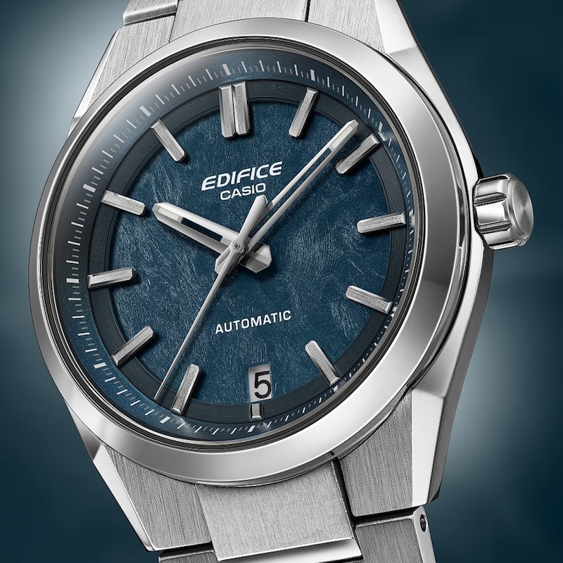 Main Image 3 of Edifice EFK-100D-2AEF Mechanical Blue Dial Silver-Tone Bracelet Watch