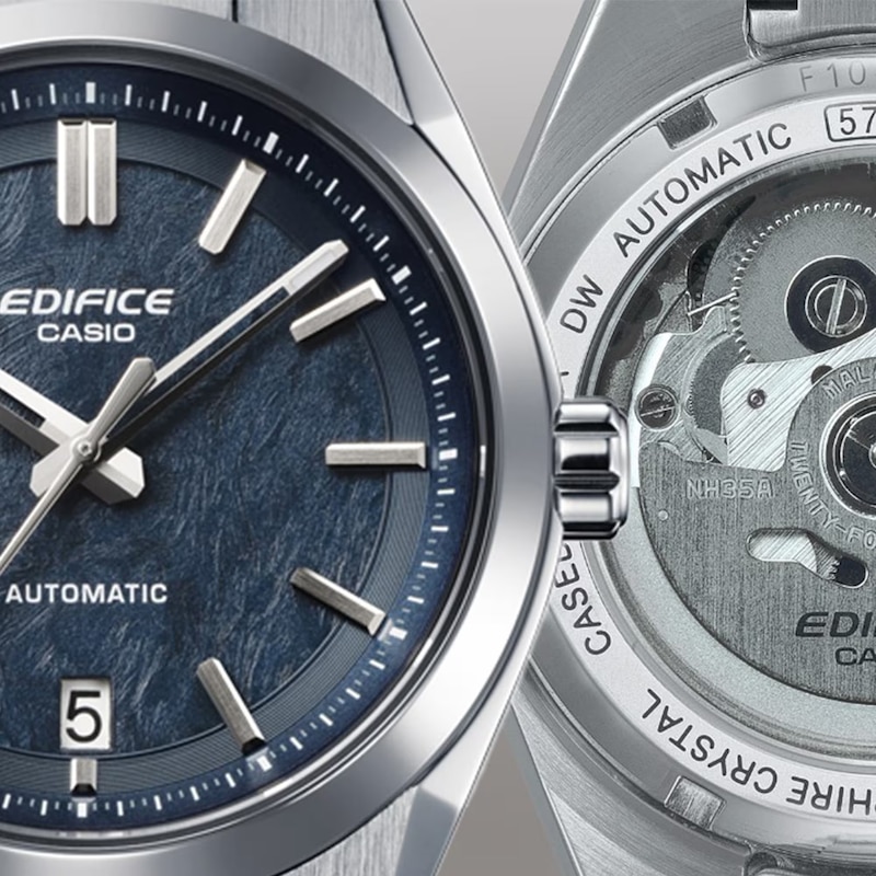 Main Image 4 of Edifice EFK-100D-2AEF Mechanical Blue Dial Silver-Tone Bracelet Watch