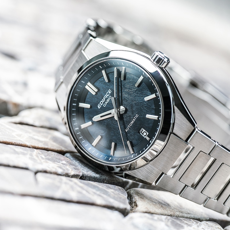 Main Image 6 of Edifice EFK-100D-2AEF Mechanical Blue Dial Silver-Tone Bracelet Watch