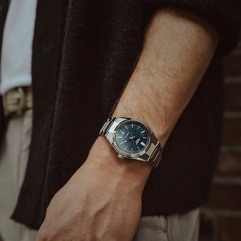 Main Image 9 of Edifice EFK-100D-2AEF Mechanical Blue Dial Silver-Tone Bracelet Watch