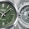 Thumbnail Image 4 of Edifice EFK-100D-3AEF Mechanical Green Dial Silver-Tone Bracelet Watch