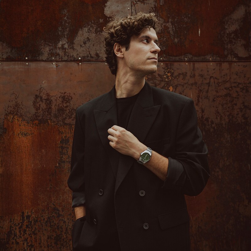 Main Image 7 of Edifice EFK-100D-3AEF Mechanical Green Dial Silver-Tone Bracelet Watch