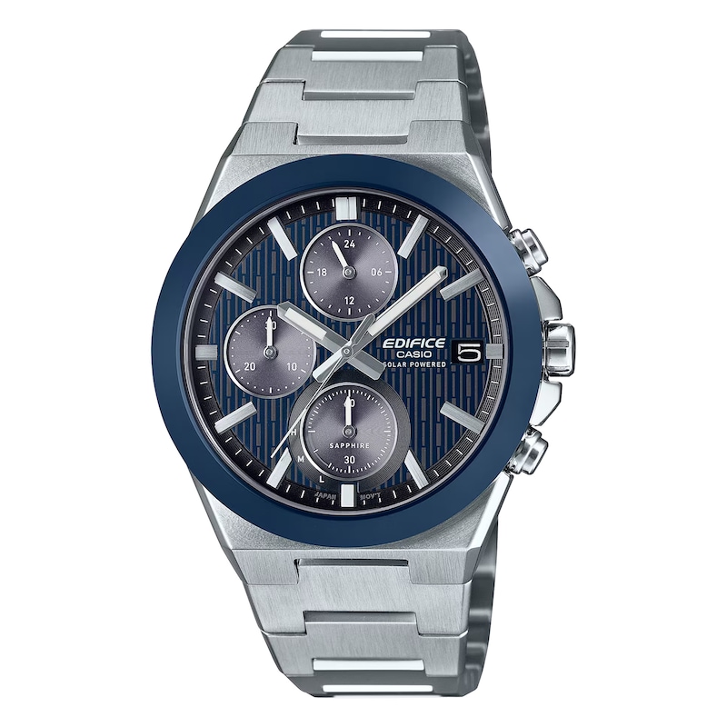 Main Image 1 of Casio Edifice Men's EFS-S650D-2AEF Ceramic Blue Dial Silver-Tone Bracelet Solar Watch