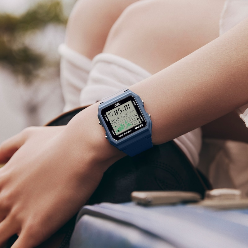 Main Image 2 of Casio LF-30W Digital Blue Square Dial & Strap Watch